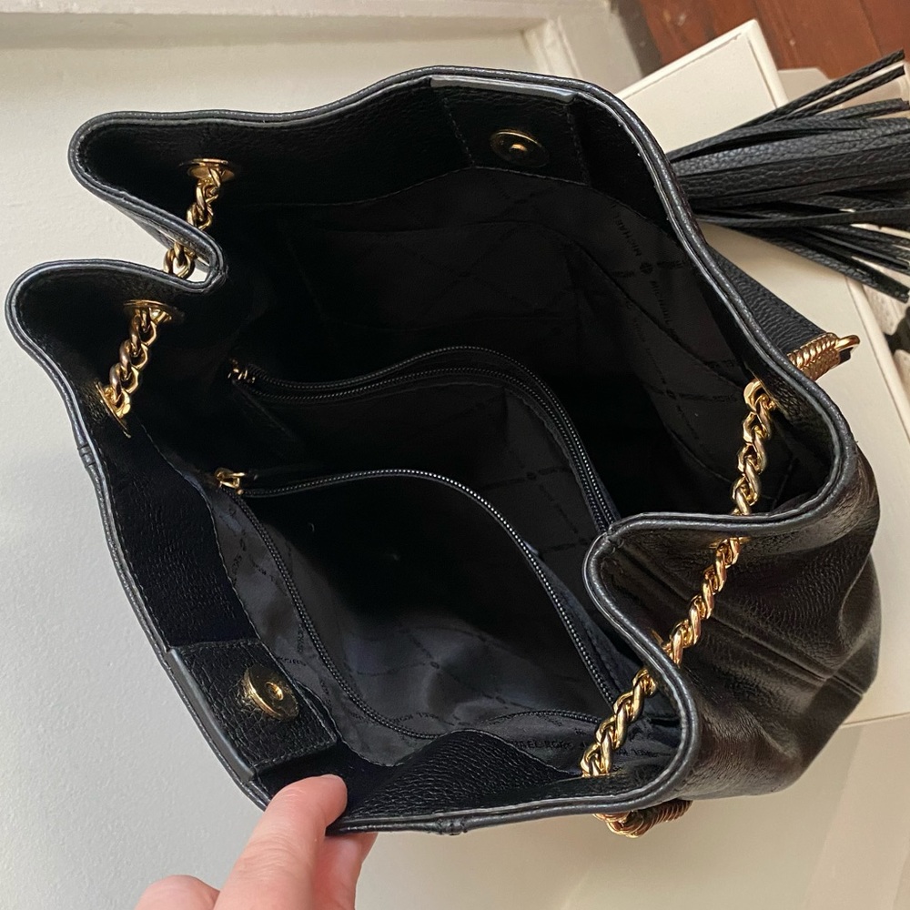 Michael Kors Drop Chain Strap Leather Shoulder Bag - Picture 5 of 16